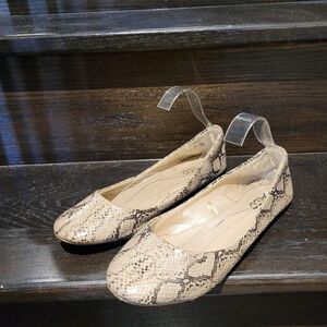  Snake Print Ballet Flats